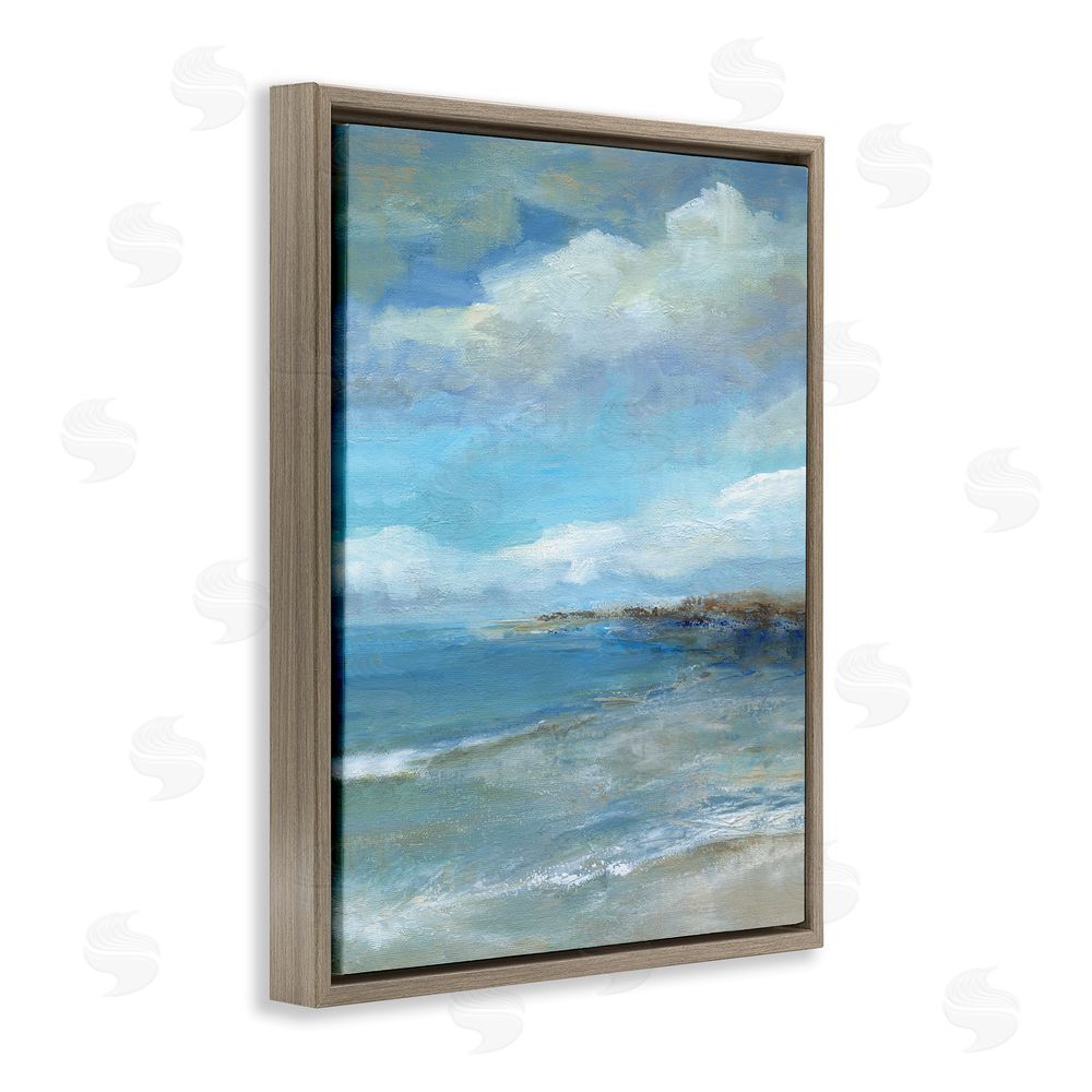Carol Robinson Shore's Calm Breeze Brown Floating Frame Canvas Wall Art Print