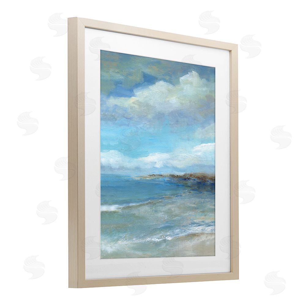Carol Robinson Shore's Calm Breeze Brown Framed Print Under Glass Wall Art