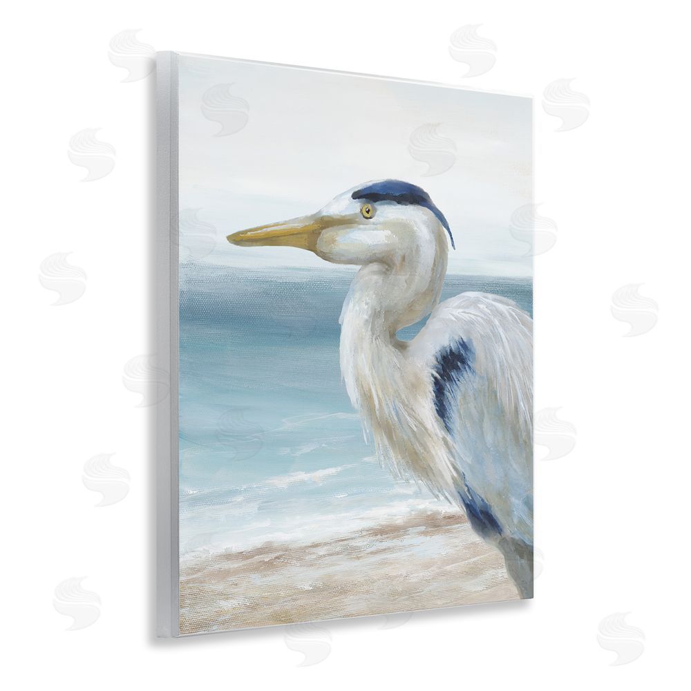 Nan Left Gazing Heron Wooden Wall Plaque Art Print