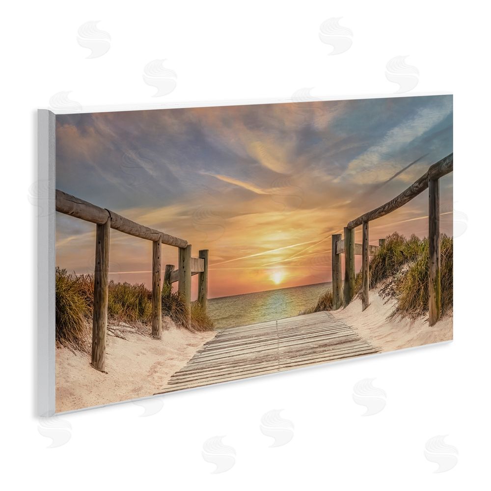 Mike Caliascibetta Pathway To Sunset Wooden Wall Plaque Art Print