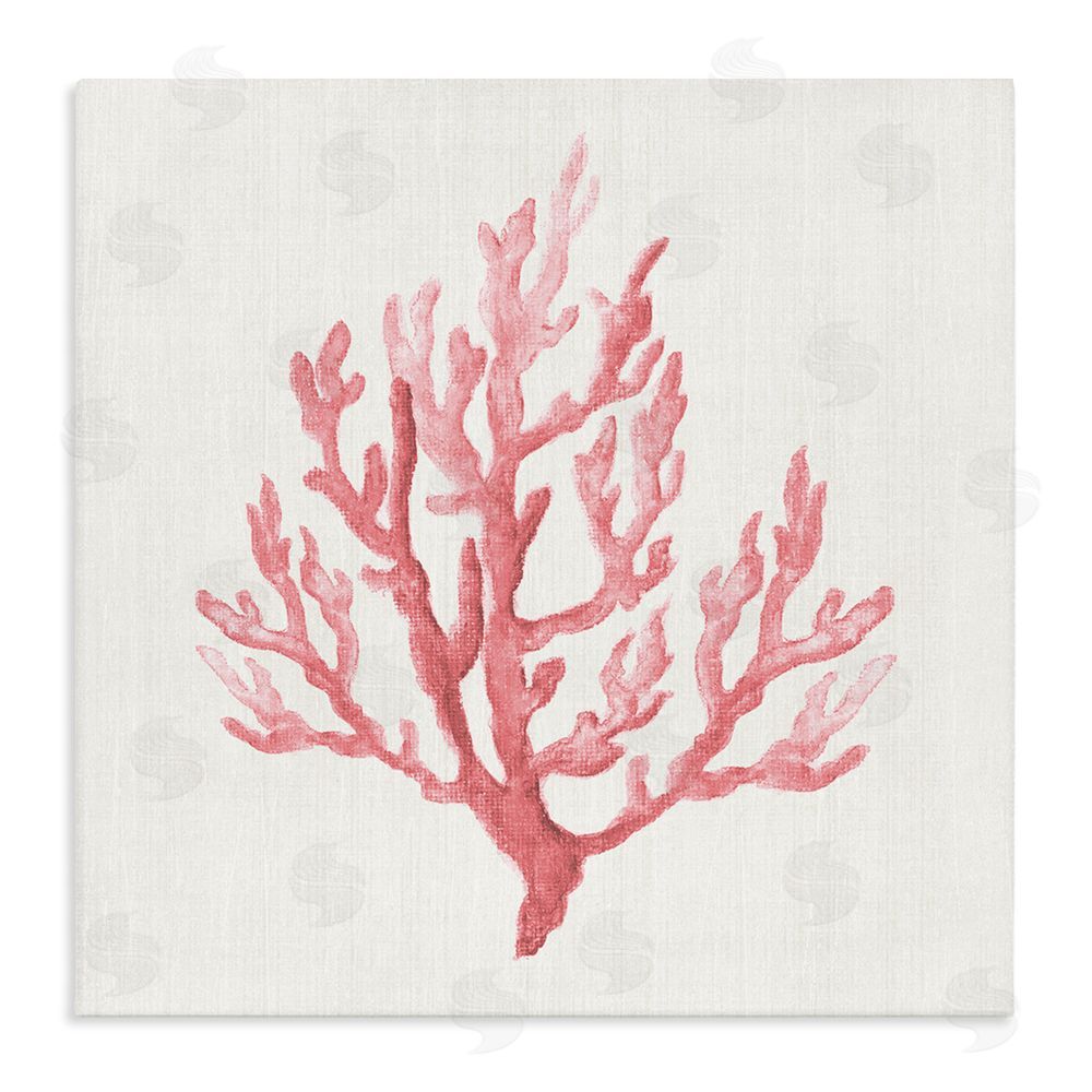 Janet Tava Muted Pink Coral Branch Stretched Canvas Wall Art Print