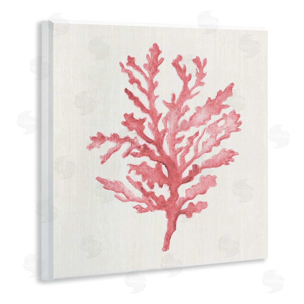 Janet Tava Rosy Pink Coral Branch Wooden Wall Plaque Art Print