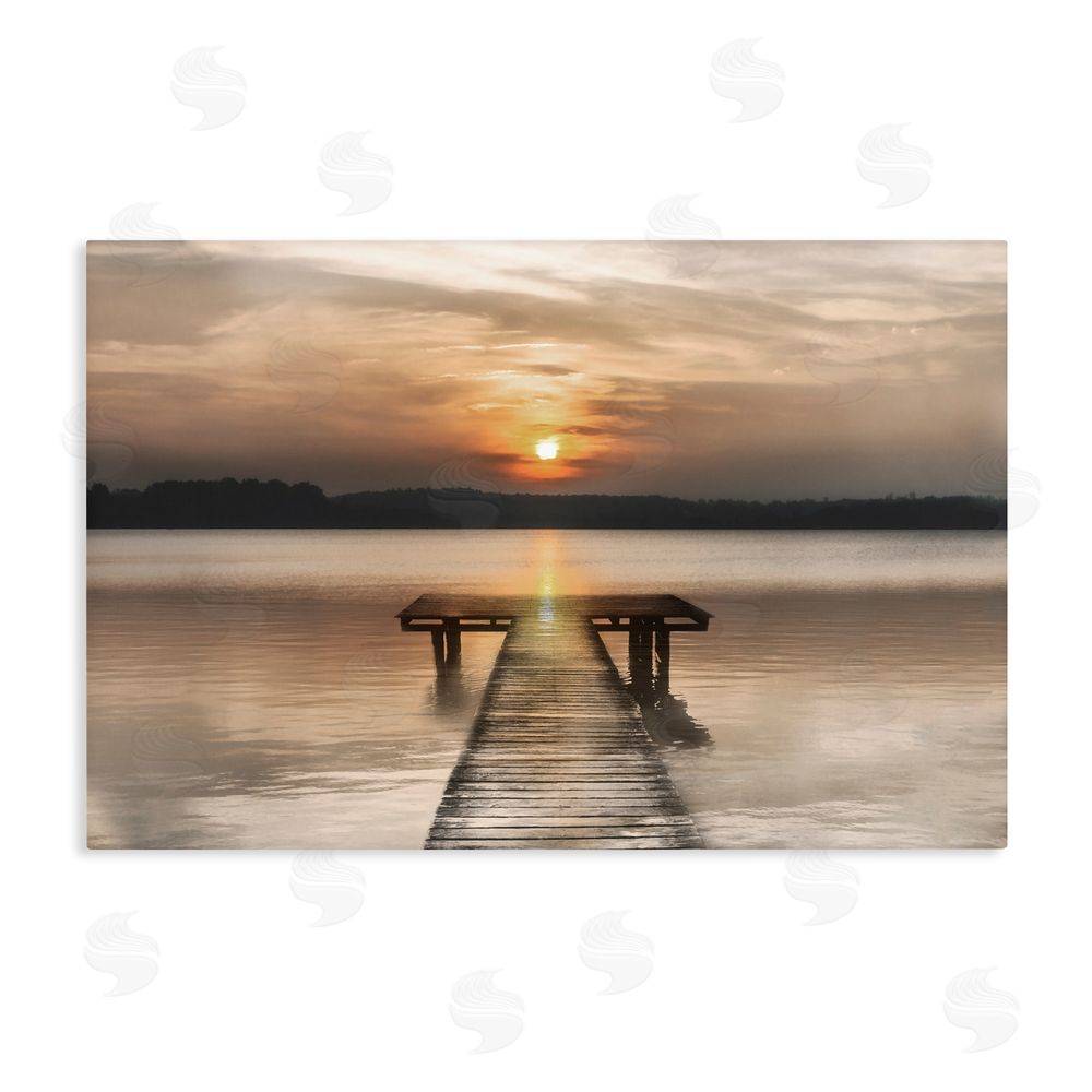 Irene Weisz Centric Reflective Sunrise Stretched Canvas Wall Art Print