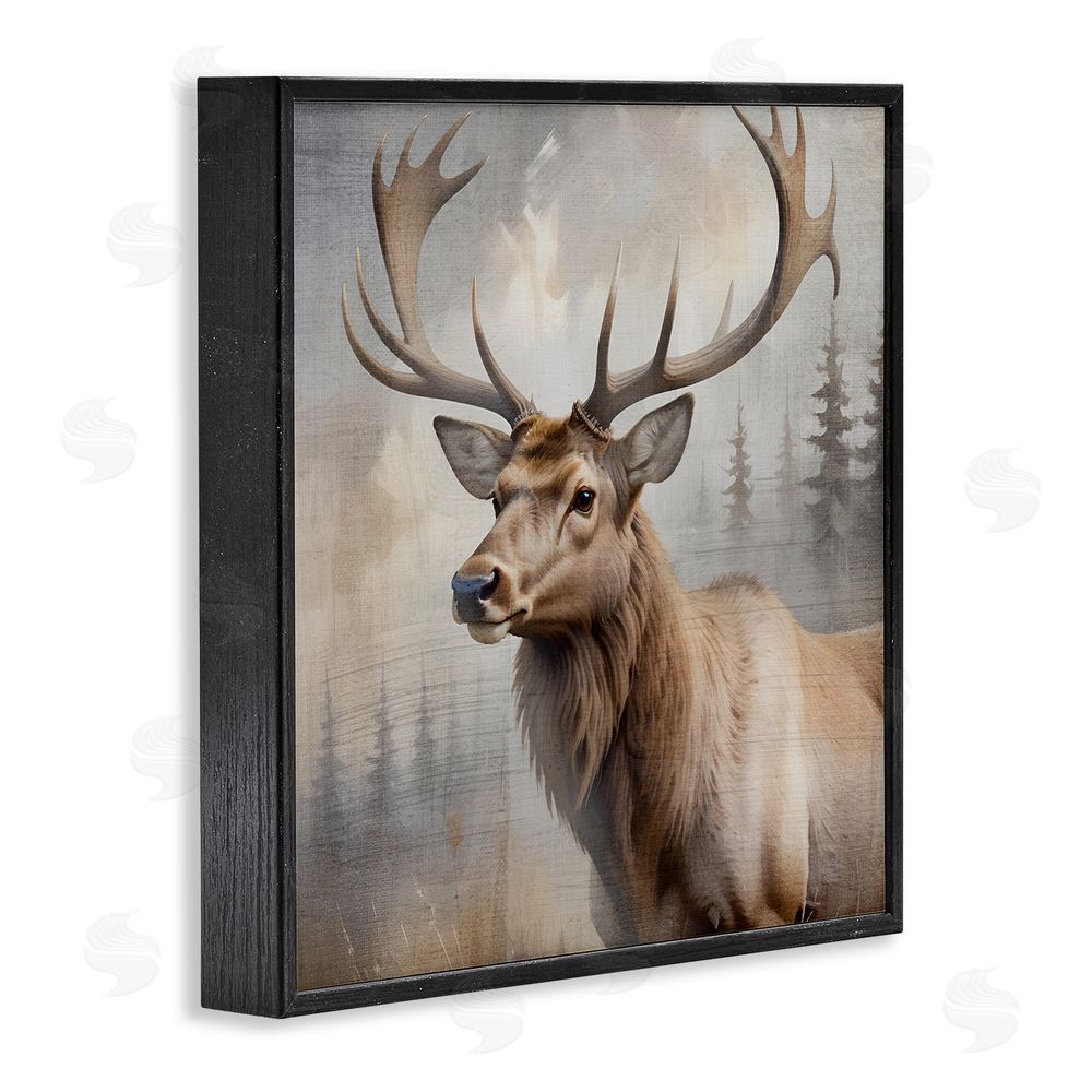 Susan Arnot Graceful Forest Stag Black Framed Giclee Wall Art Print