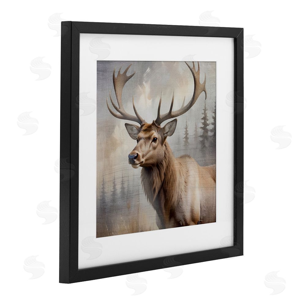 Susan Arnot Graceful Forest Stag Black Framed Print Under Glass Wall Art