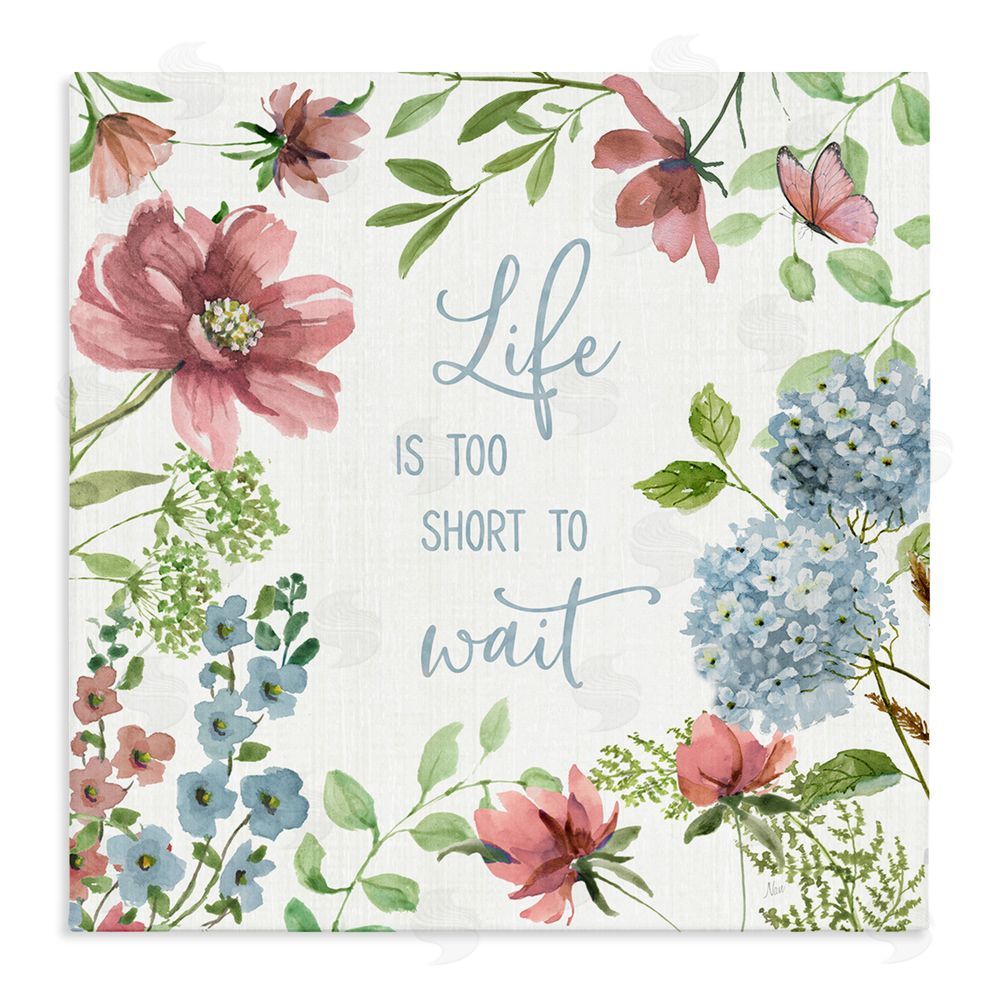 Nan Too Short To Wait Stretched Canvas Wall Art Print