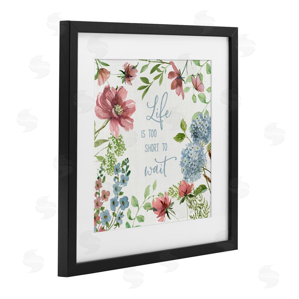 Nan Too Short To Wait Black Framed Print Under Glass Wall Art