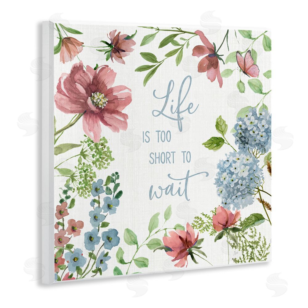Nan Too Short To Wait Wooden Wall Plaque Art Print