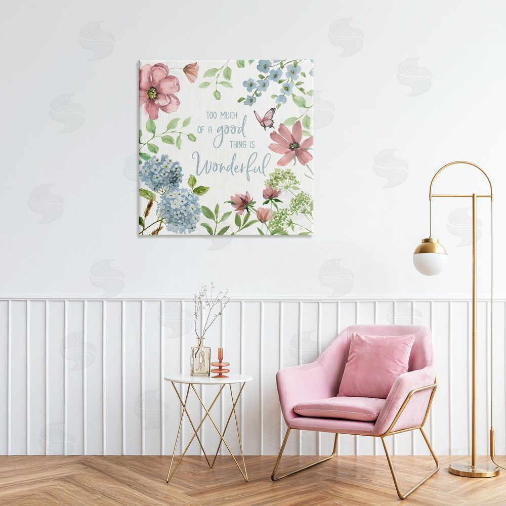 Nan Too Much Of A Good Thing Stretched Canvas Wall Art in Room