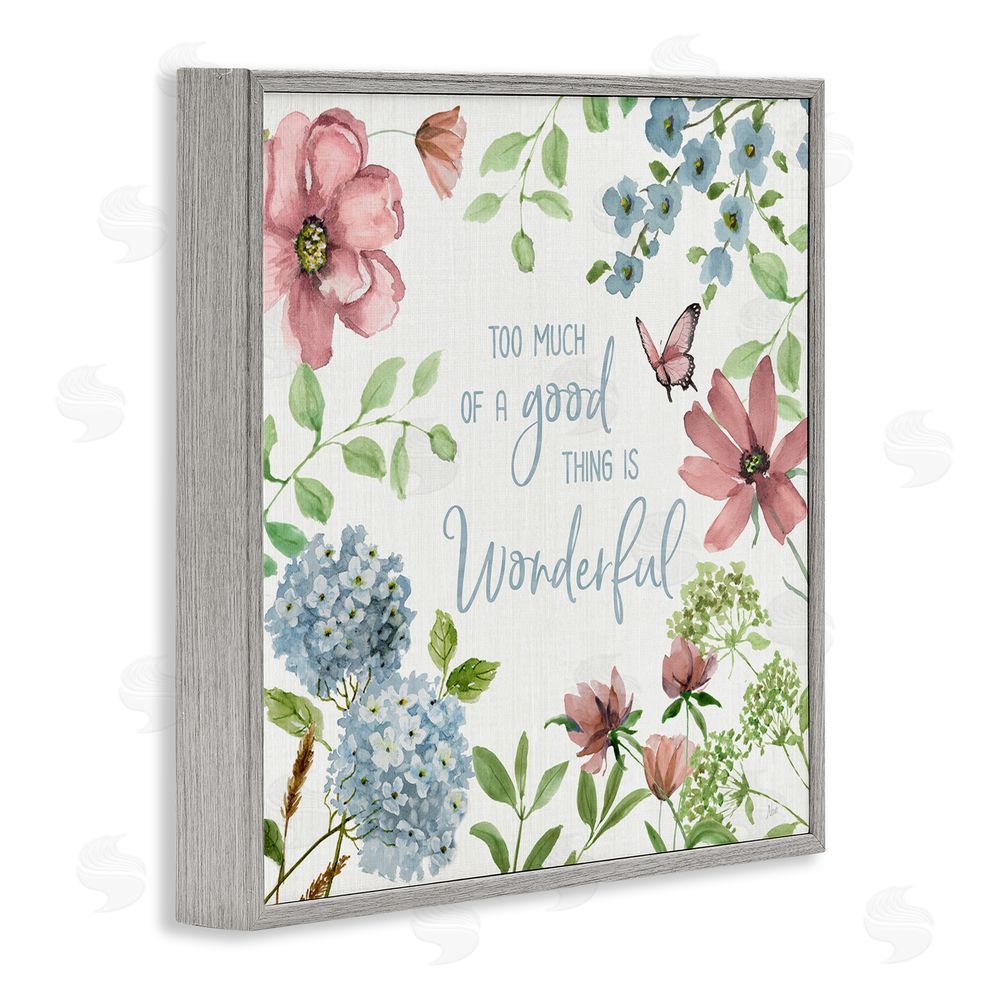 Nan Too Much Of A Good Thing Gray Framed Giclee Wall Art Print
