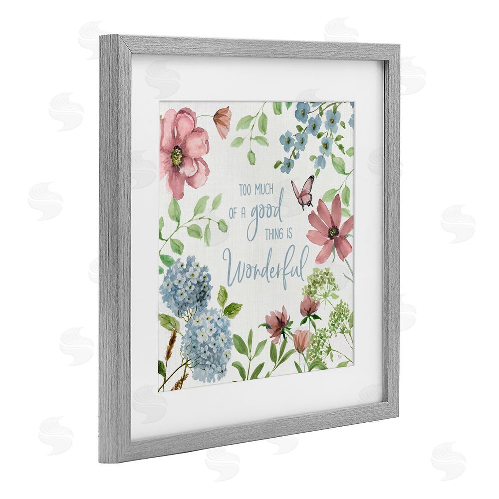 Nan Too Much Of A Good Thing Gray Framed Print Under Glass Wall Art