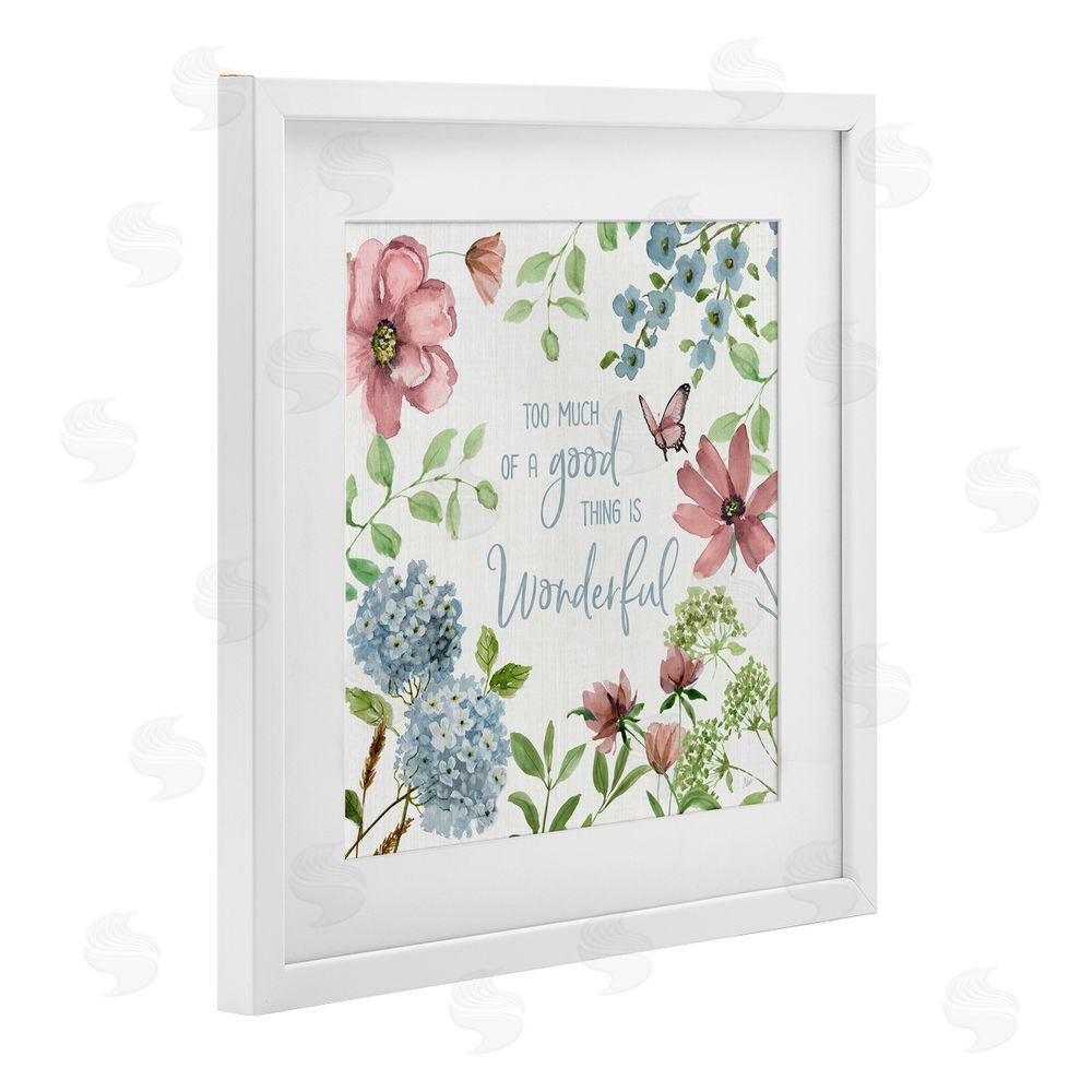 Nan Too Much Of A Good Thing White Framed Print Under Glass Wall Art