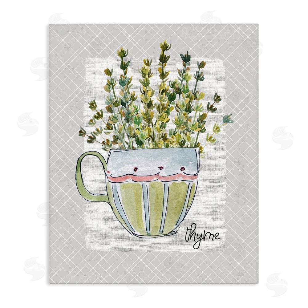 Livi Finn Thyme Herb Mug Stretched Canvas Wall Art Print