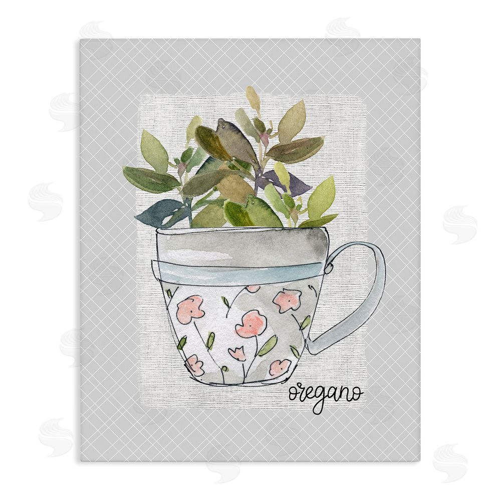 Livi Finn Oregano Herb Mug Stretched Canvas Wall Art Print