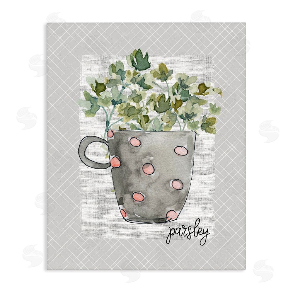 Livi Finn Parsley Herb Mug Stretched Canvas Wall Art Print