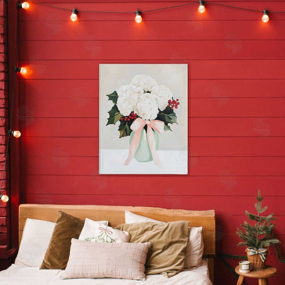 Arlington Prints Christmas Hydrangea Blooms Canvas Art on Wall