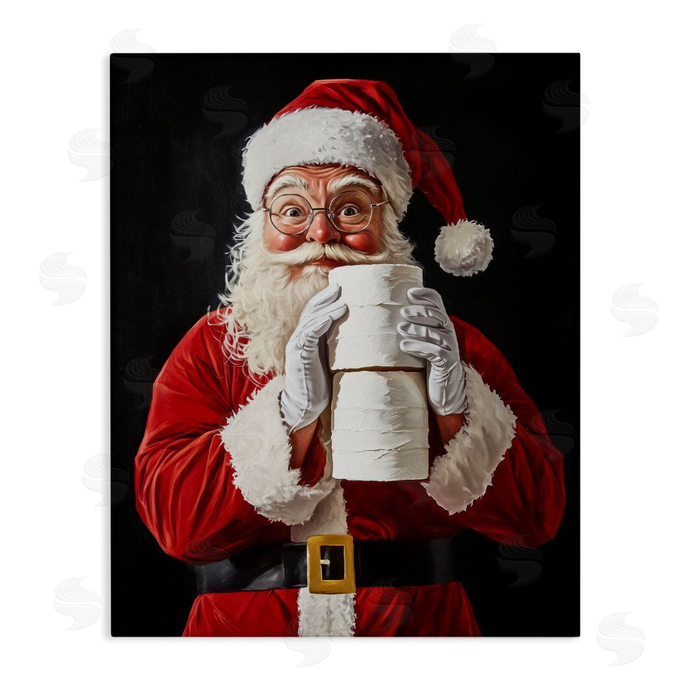 Arlington Prints Santa Has Your TP Canvas Wall Art Print