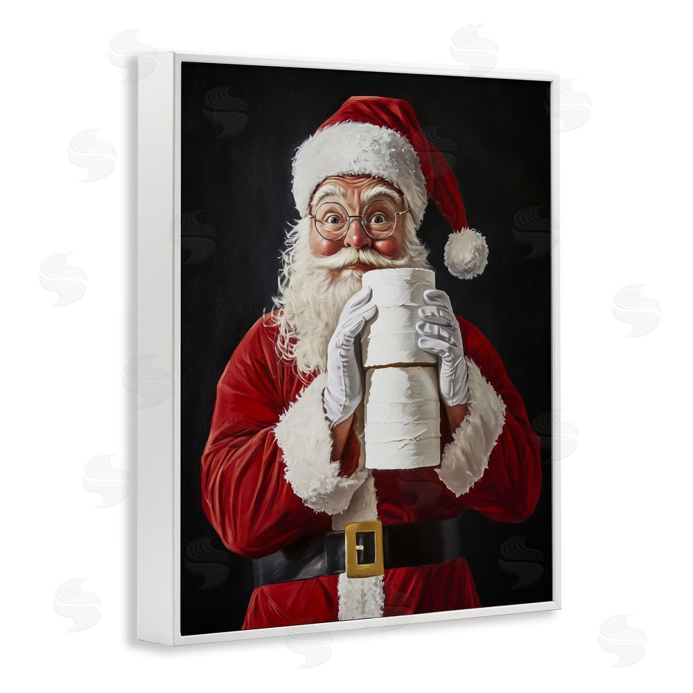 Arlington Prints Santa Has Your TP White Framed Giclee Wall Art Print