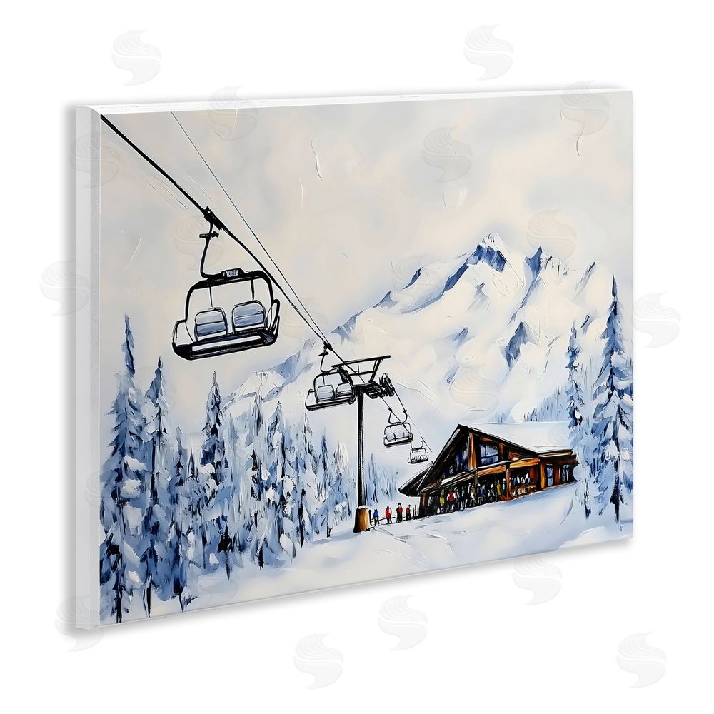 Arlington Prints Winter Ski Lift Cabin Wall Plaque Art Print