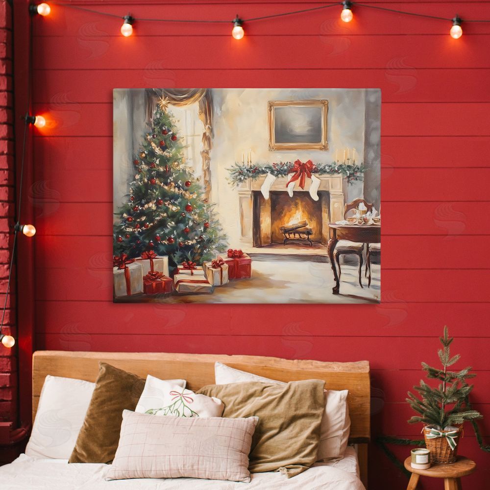 Arlington Prints Vintage Christmas Tree Hearth Canvas Art on Wall