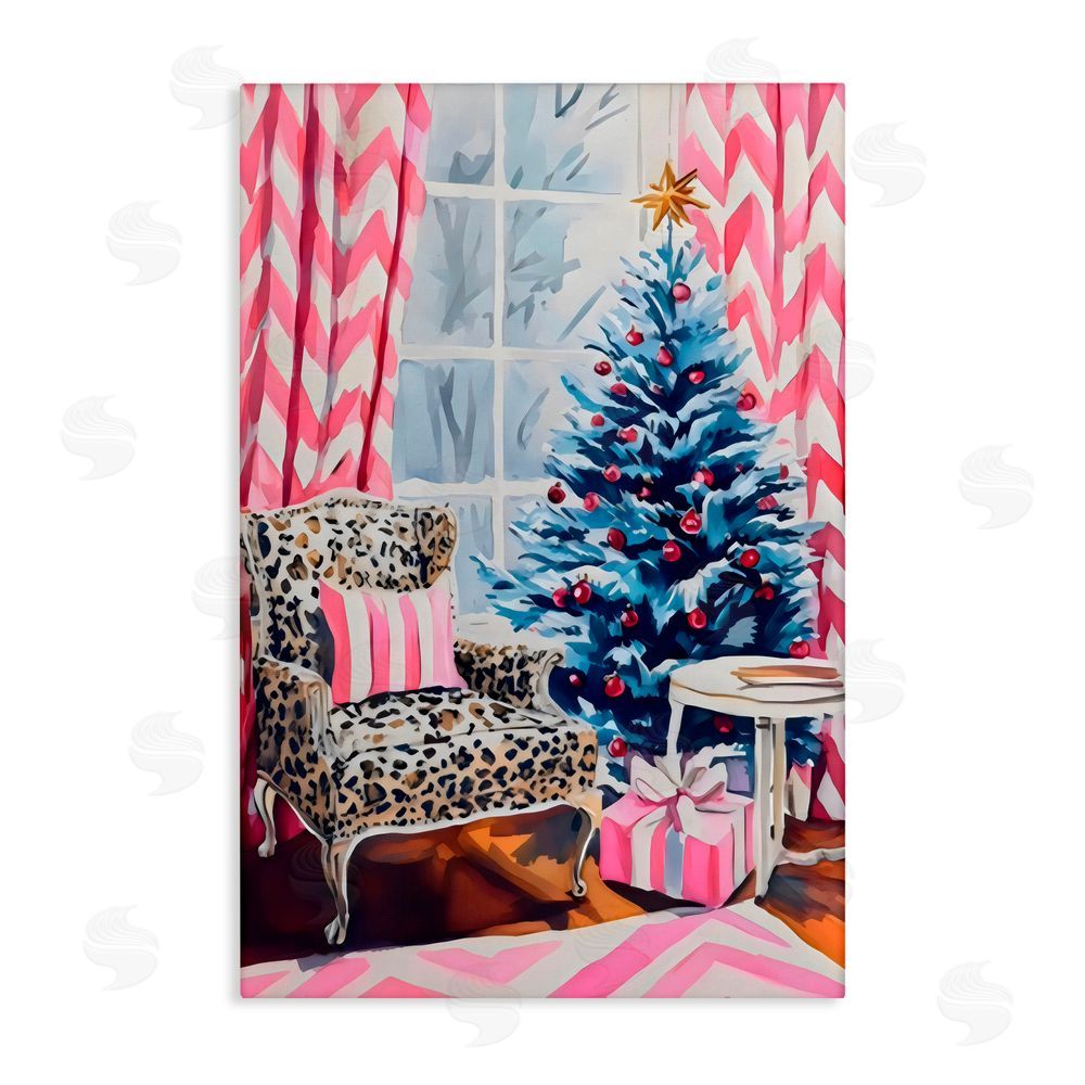 Arlington Prints Trendy Glam Christmas Canvas Wall Art Print