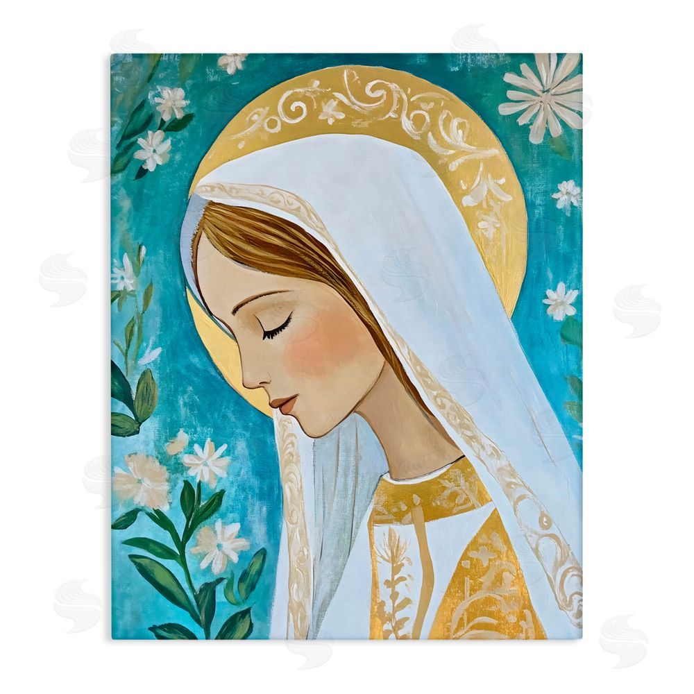 Franklyn Gregory Blessed Mary Portrait Canvas Wall Art Print
