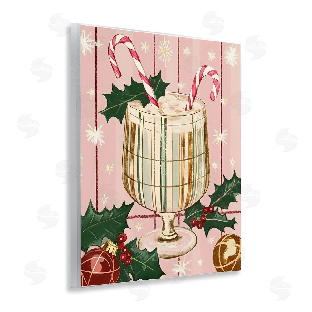 Franklyn Gregory Pastel Christmas Cocktail Wall Plaque Art Print