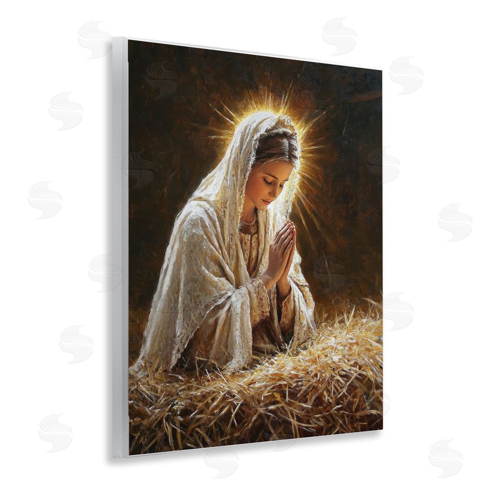 Petal Prints Design Holy Mary Prayer Wall Plaque Art Print
