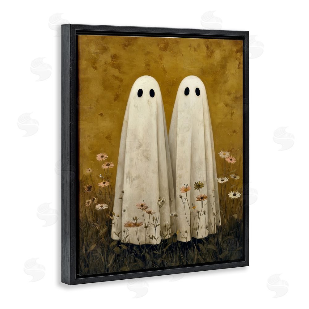 Arlington Prints Old World Ghost Couple Black Floating Frame Canvas Wall Art Print