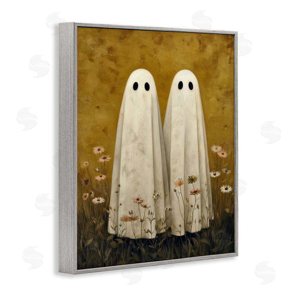 Arlington Prints Old World Ghost Couple Gray Framed Giclee Wall Art Print