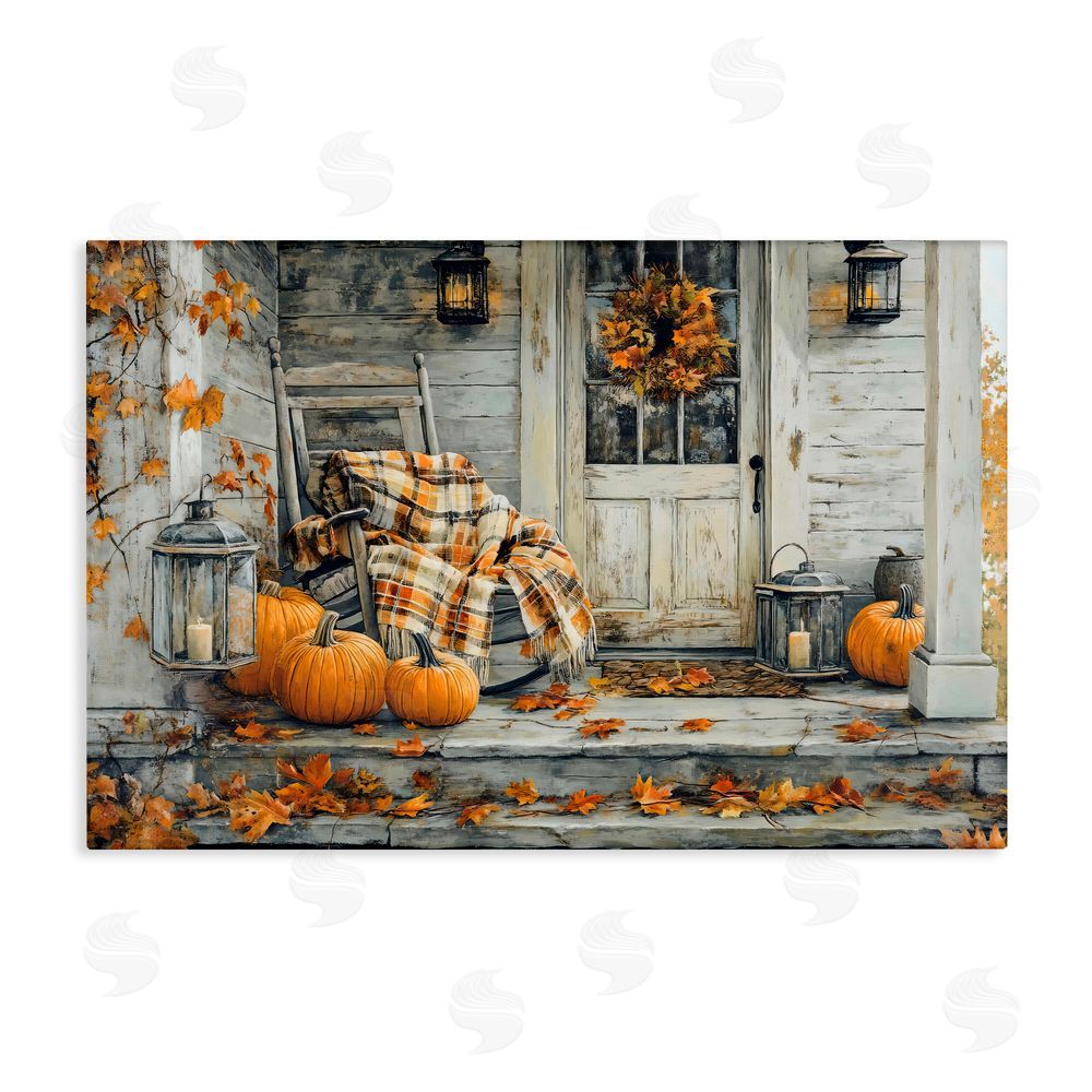 Creative Studio Rustic & Cozy Fall Porch Canvas Wall Art Print