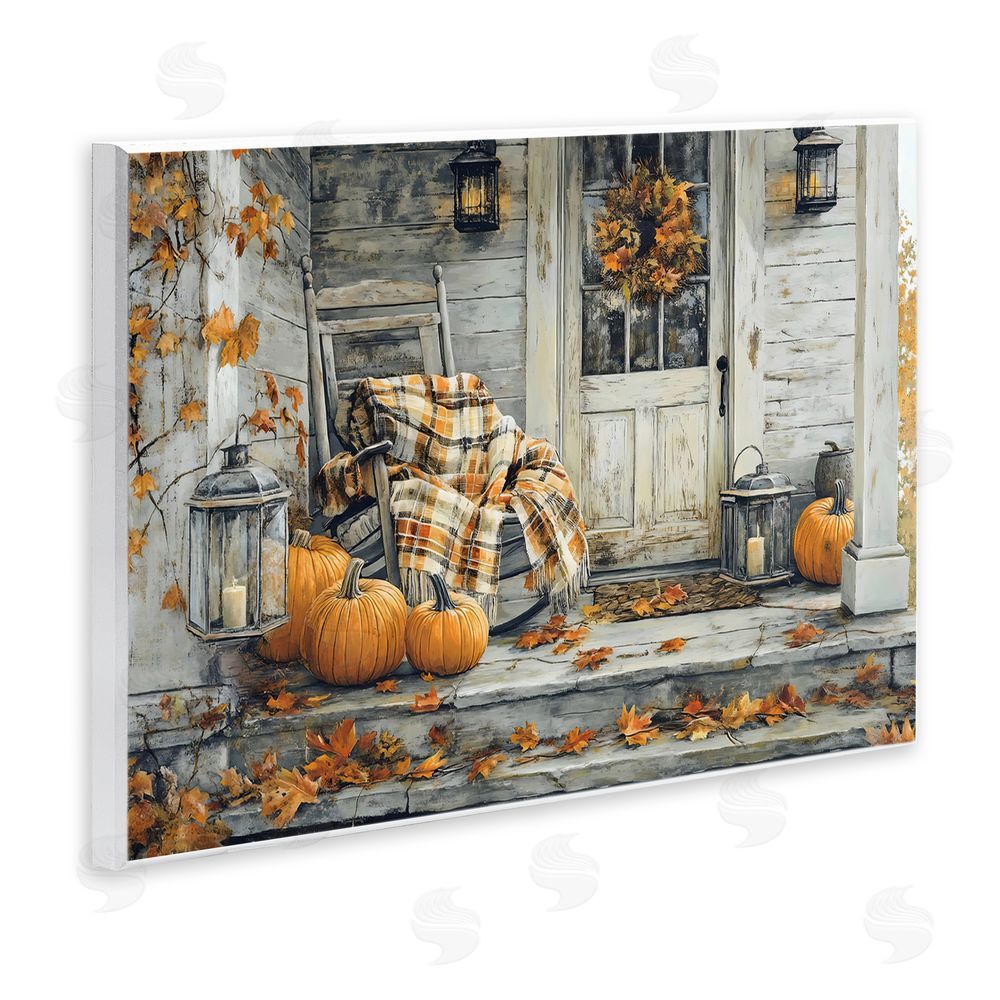 Creative Studio Rustic & Cozy Fall Porch Wall Plaque Art Print