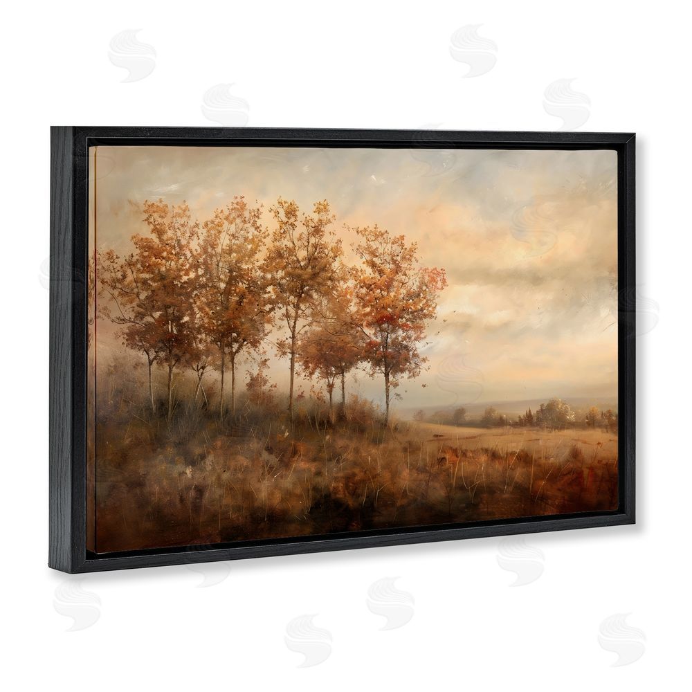 Creative Studio Vast Autumn Landscape Black Floating Frame Canvas Wall Art Print