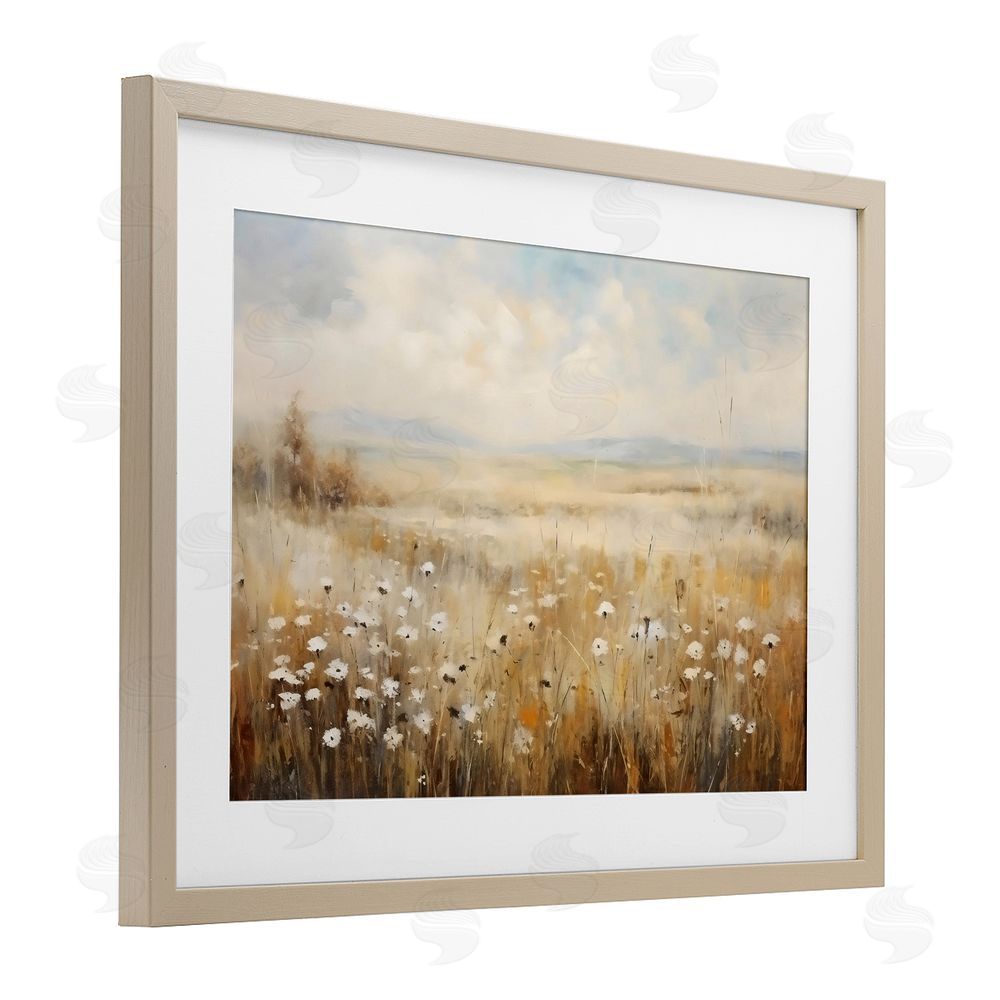 Creative Studio Neutral Land Calmness Brown Framed Print Under Glass Wall Art