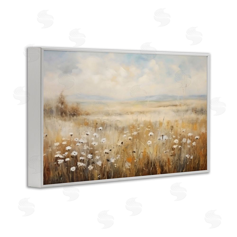 Creative Studio Neutral Land Calmness White Framed Giclee Wall Art