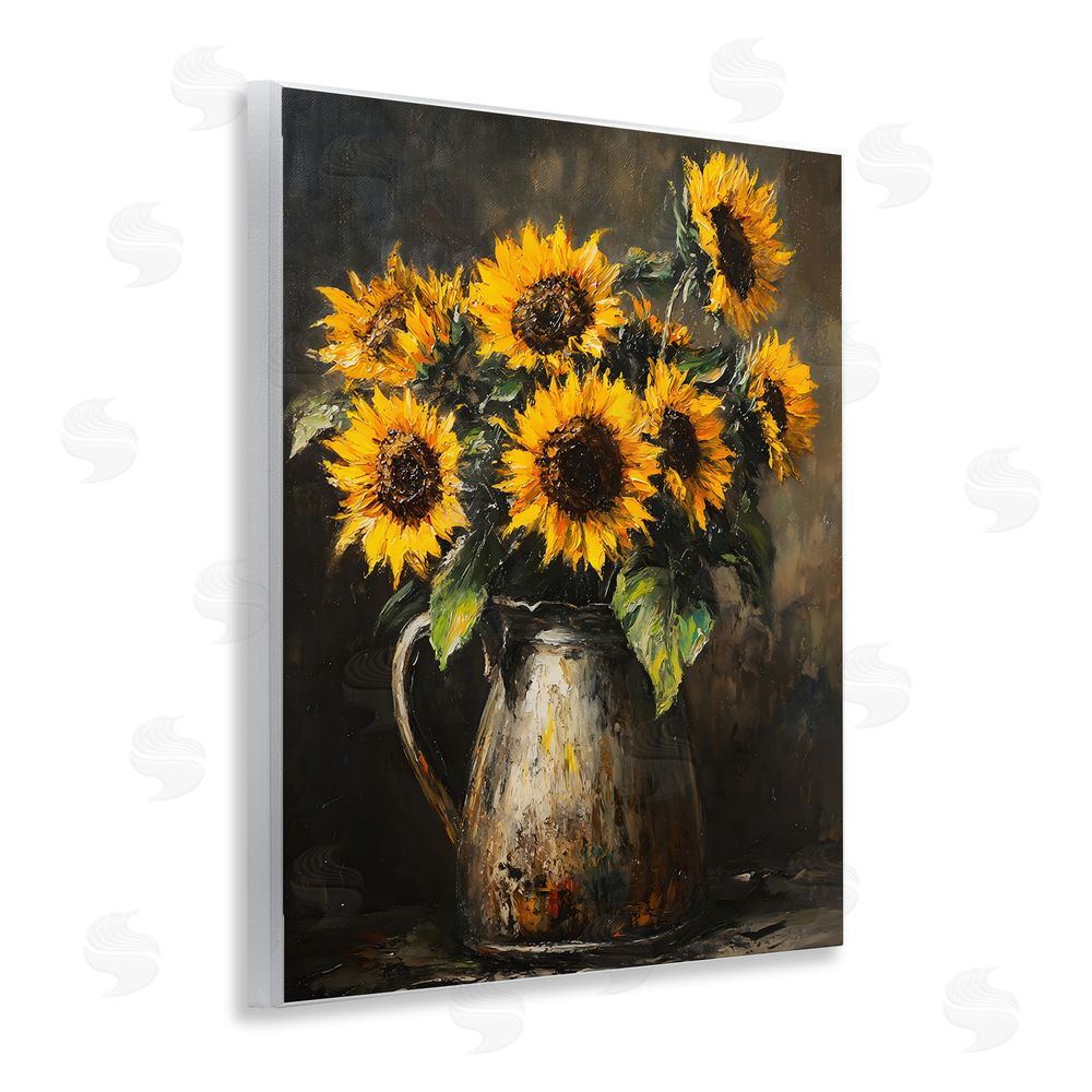 Franklyn Gregory Rustic Sunflower Jug Wall Plaque Art Print