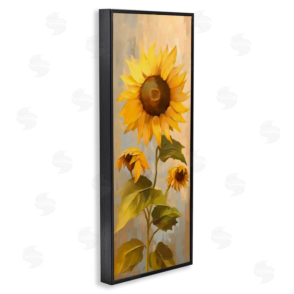 Creative Studio Vibrant Autumn Sunflower Black Framed Giclee Wall Art Print