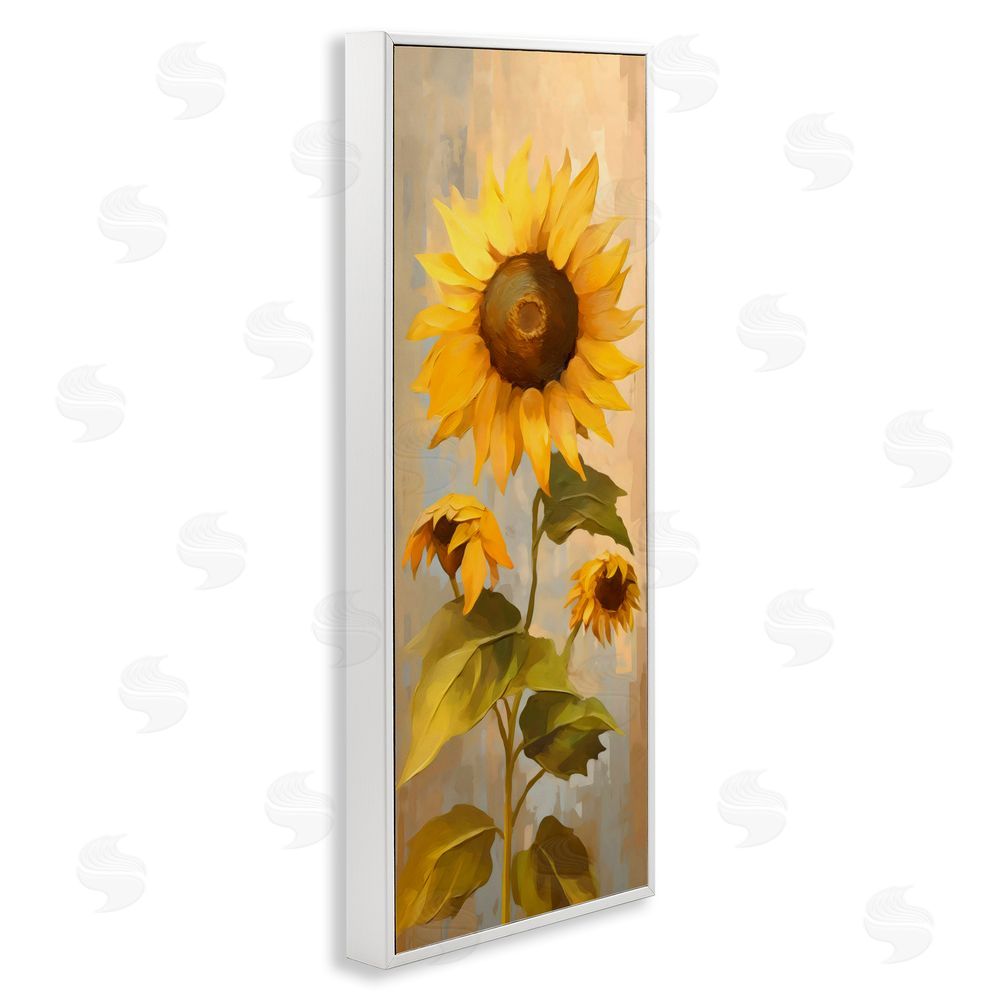 Creative Studio Vibrant Autumn Sunflower White Framed Giclee Wall Art Print