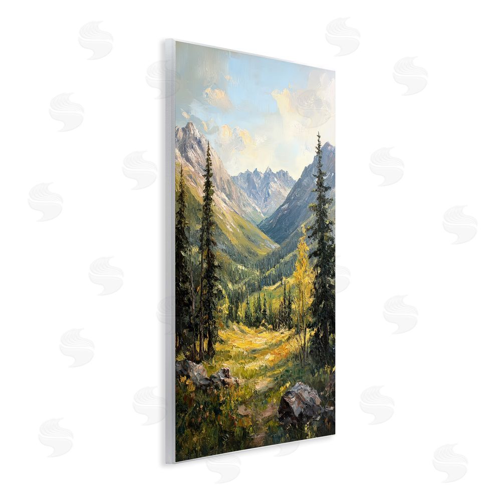 Petal Prints Design Mountain Refuge in Golden Valley Wall Plaque Home Decor Art Print