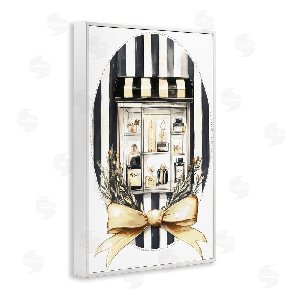 Petal Prints Design Maison Perfume Window Display White Framed Giclee Wall Art