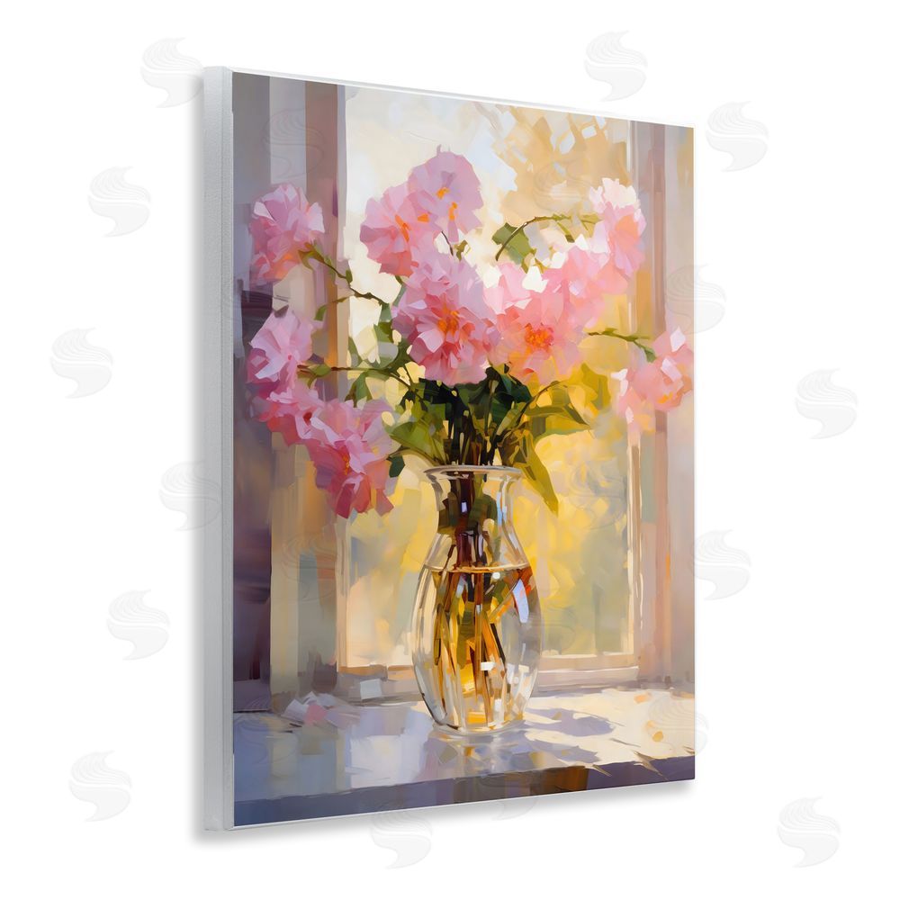 Creative Studio Pink Flowers in Sunlit Vase Wall Plaque Home Decor Art Print