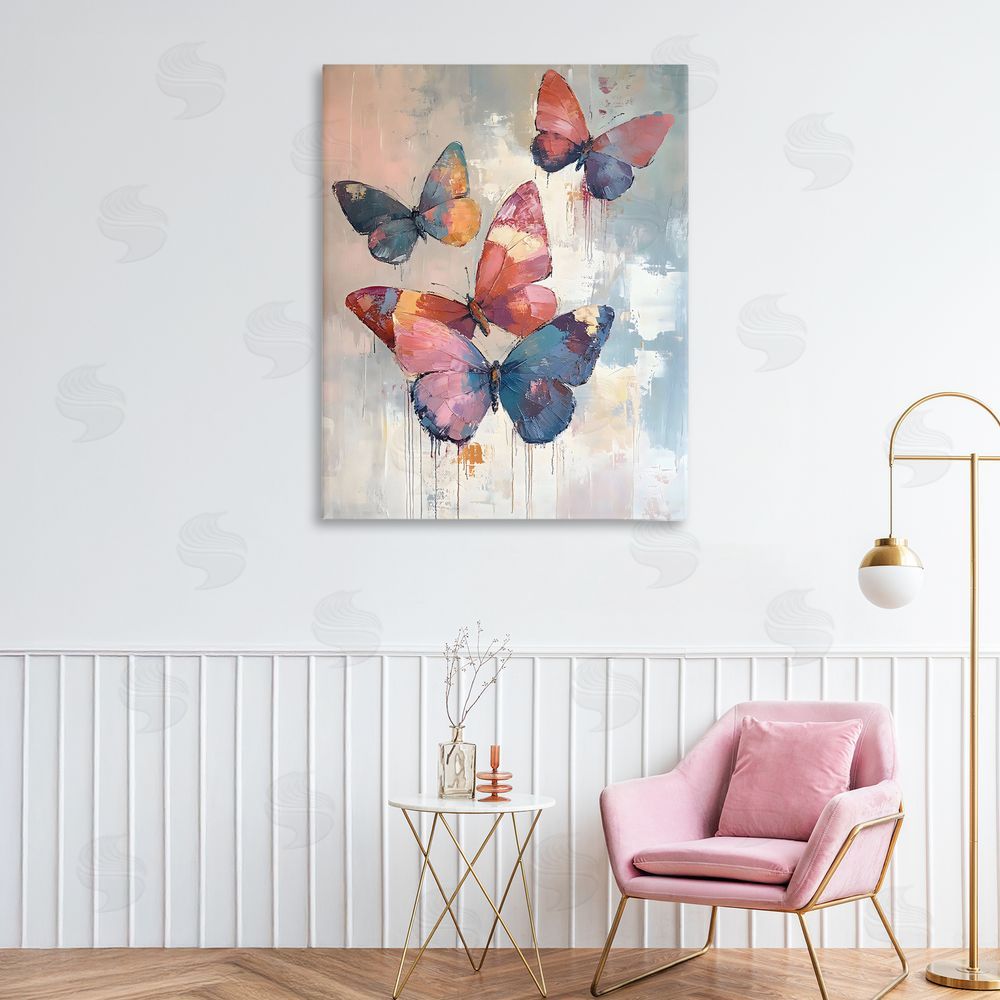 Creative Studio Butterfly Beauty in Flight Stretched Canvas Wall Art Print in Room