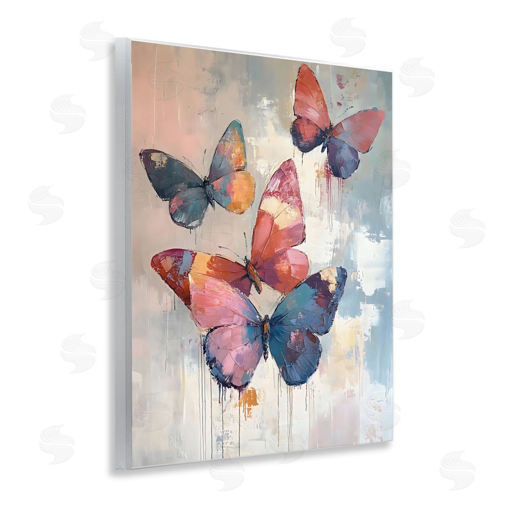 Creative Studio Butterfly Beauty in Flight Wall Plaque Art Print with White Foil Wrap
