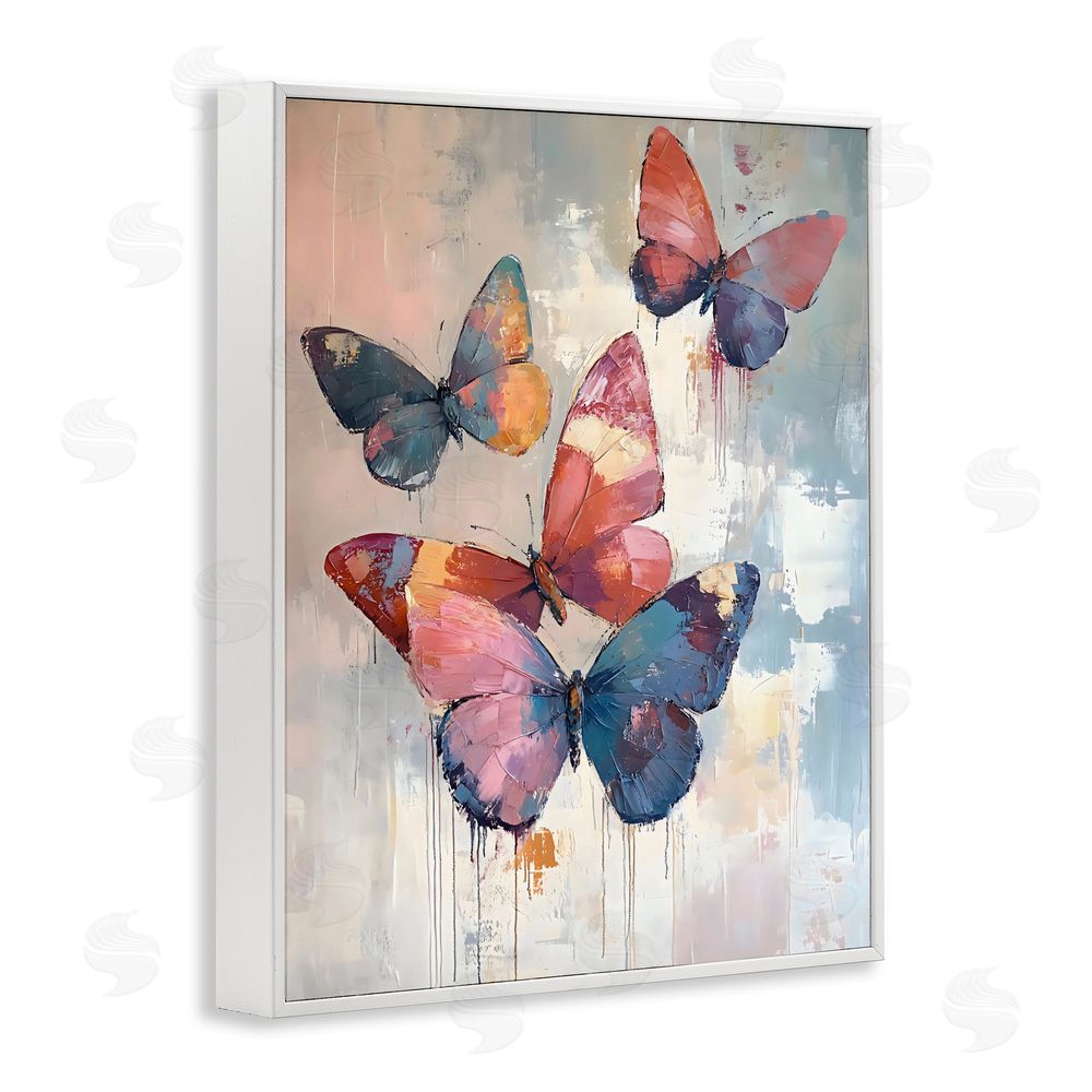 Creative Studio Butterfly Beauty in Flight White Framed Giclee Wall Art Print
