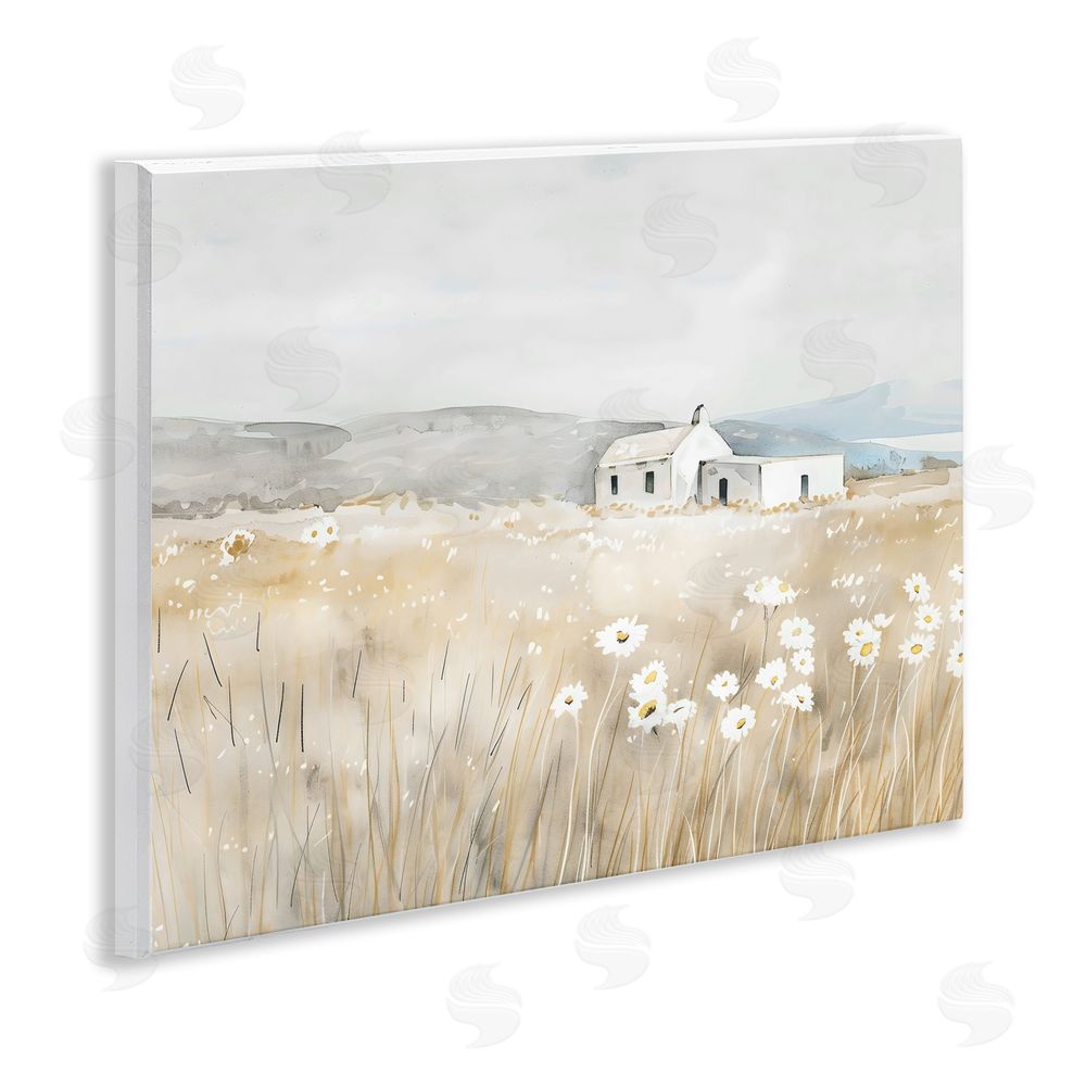 Creative Studio Rustic Landscape Daisy Meadow Wall Plaque Home Decor Art Print