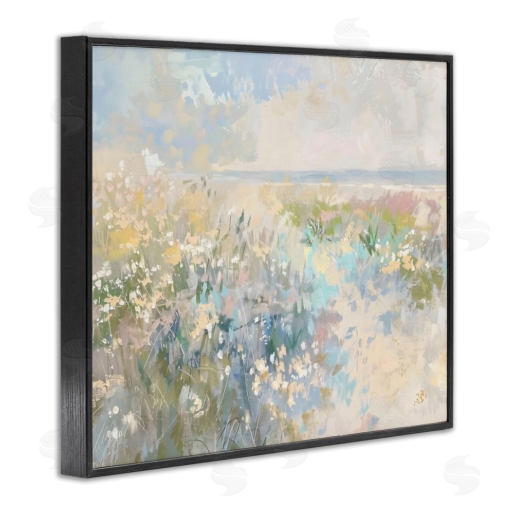 Creative Studio Mottled Pastel Field Impression Black Framed Giclee Wall Art