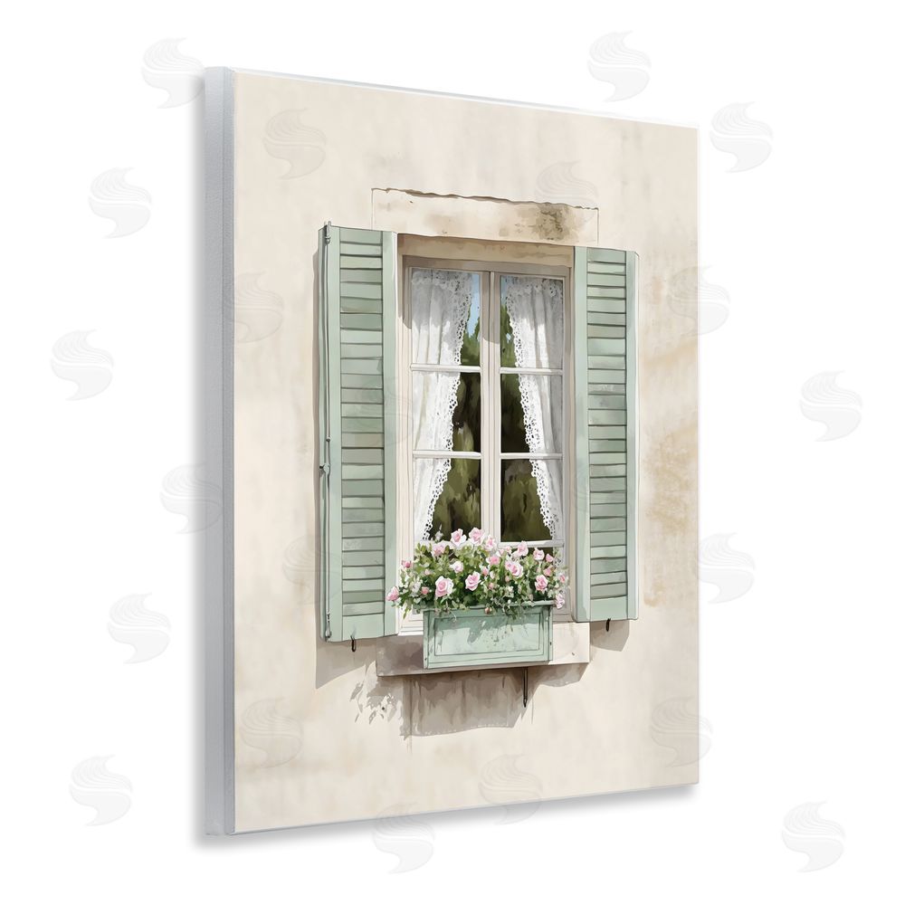 LSR Design Studio French Cafe Window Curtains Wall Plaque Home Decor Art Print