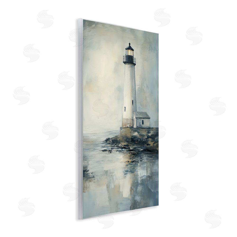 Petal Prints Design Moody Lighthouse Reflecting Wall Plaque Home Decor Art Print