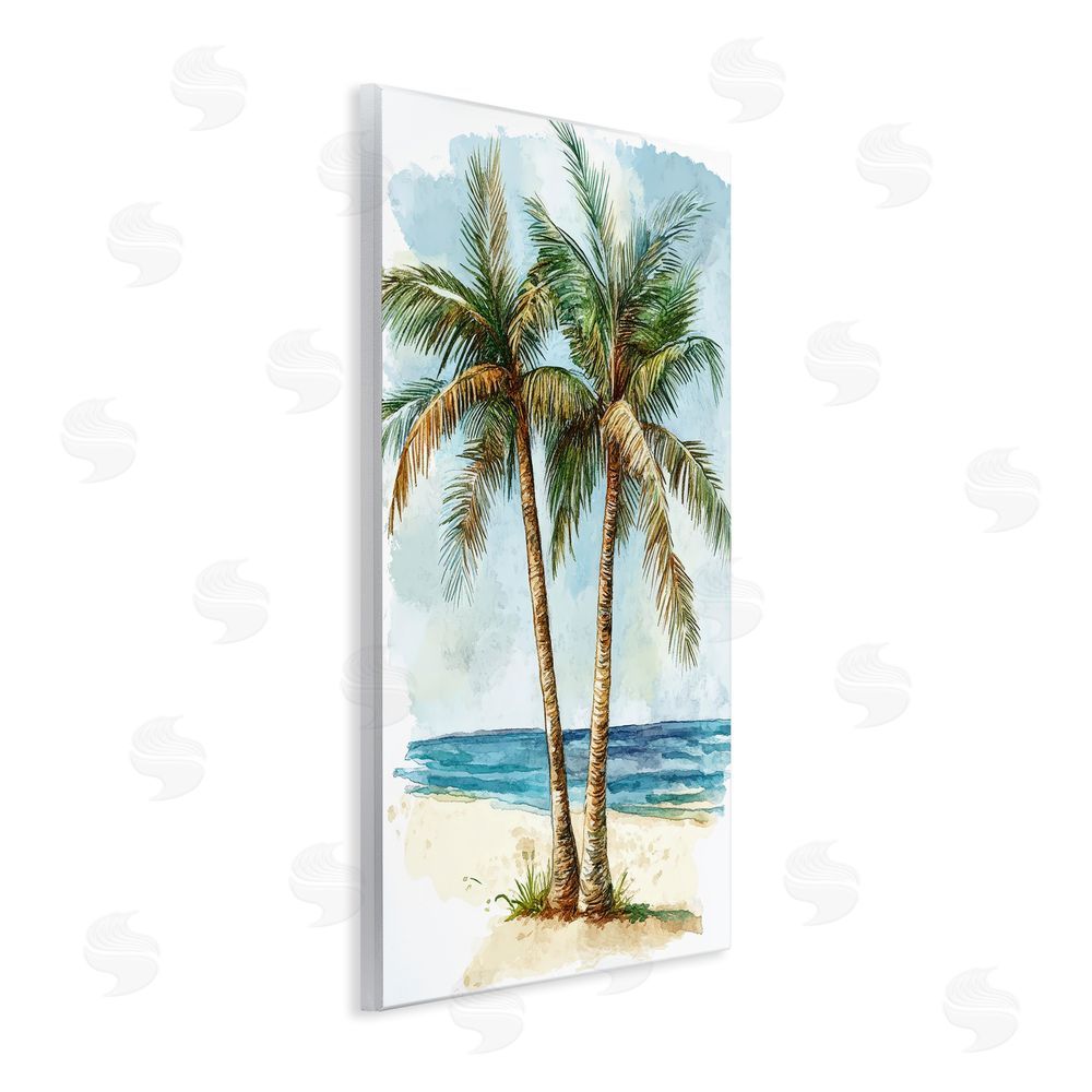 Petal Prints Design Illustrated Palm Tree Duo Wall Plaque Home Decor Art Print