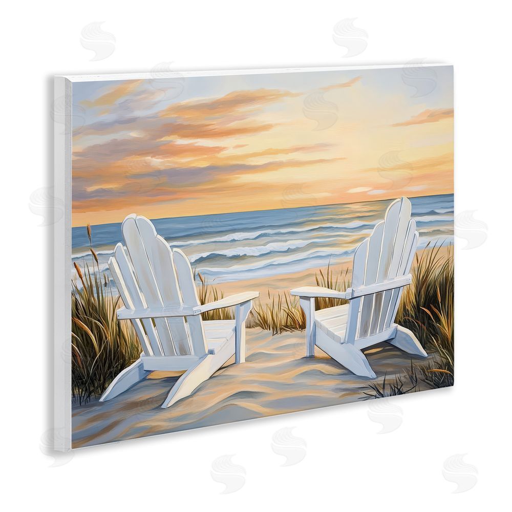 Petal Prints Design Wave Watching Spot at Sunset Wall Plaque Printed Art